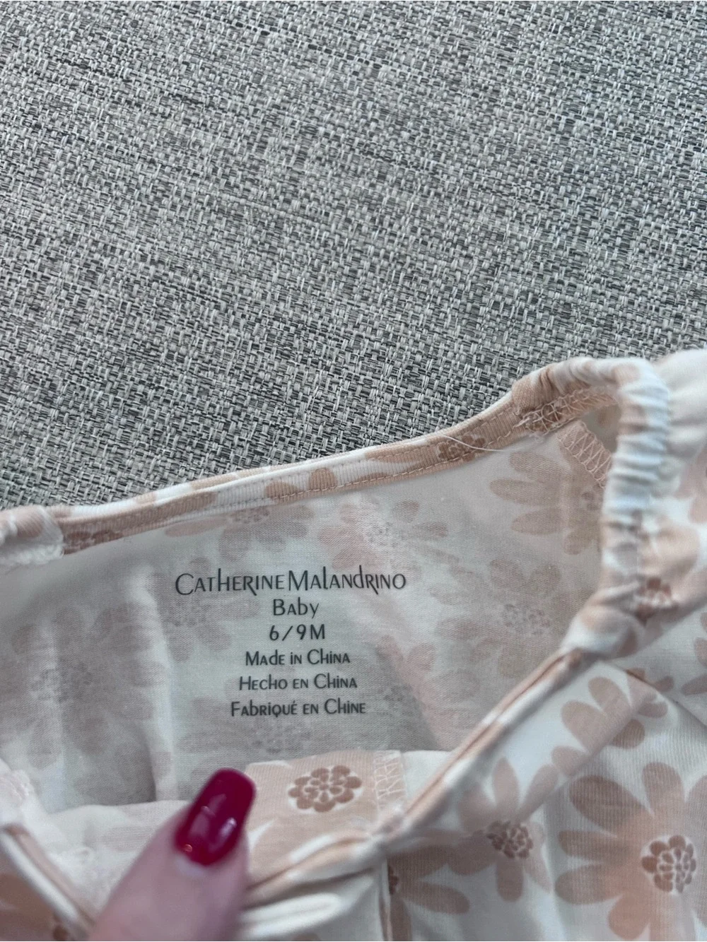 Catherine Malandrino Baby Floral Romper Set NWT. Size 6/9M